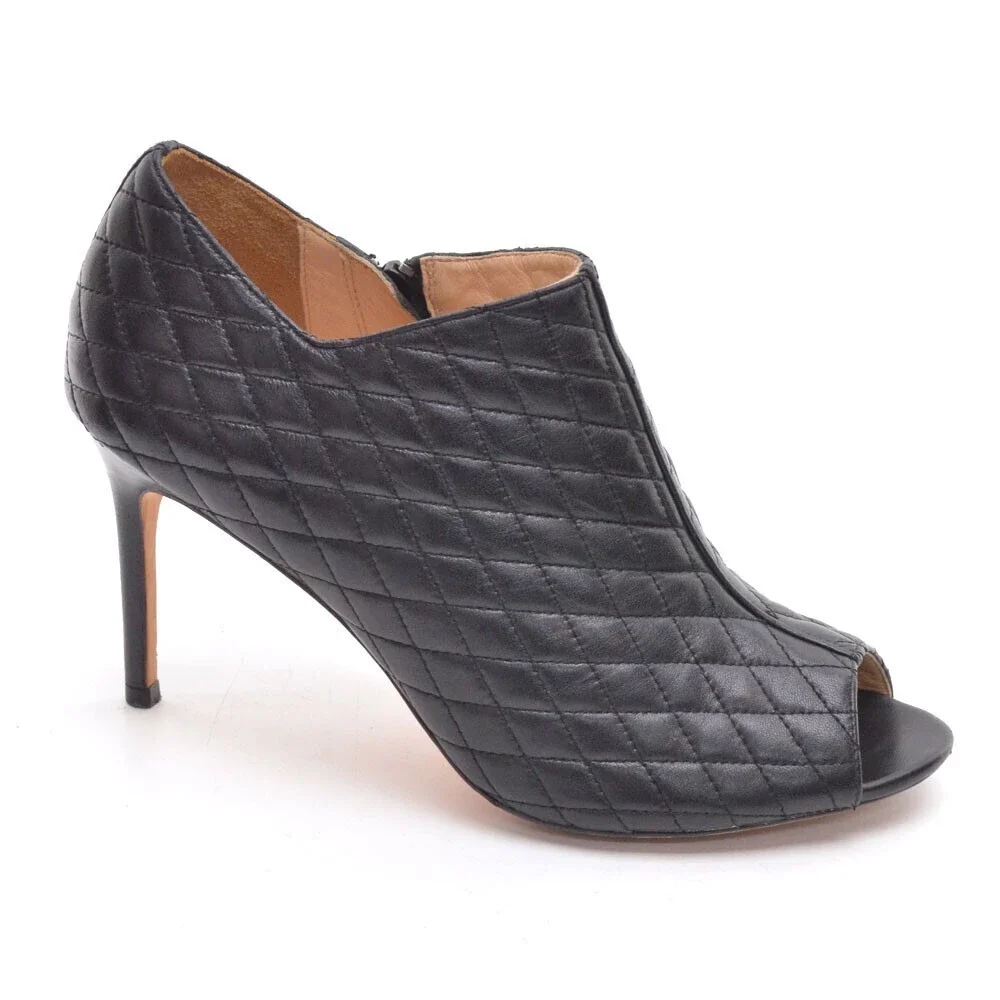 Cole Haan Annabel Black Quilted Stiletto Booties 10 B